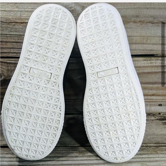 Puma Womens sneakers Size 7.5 Platform black suede skater comfort classic (62 - Picture 4 of 7